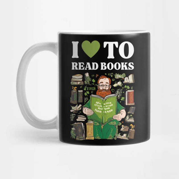 i love reading books st patrick's day by TRACHLUIM